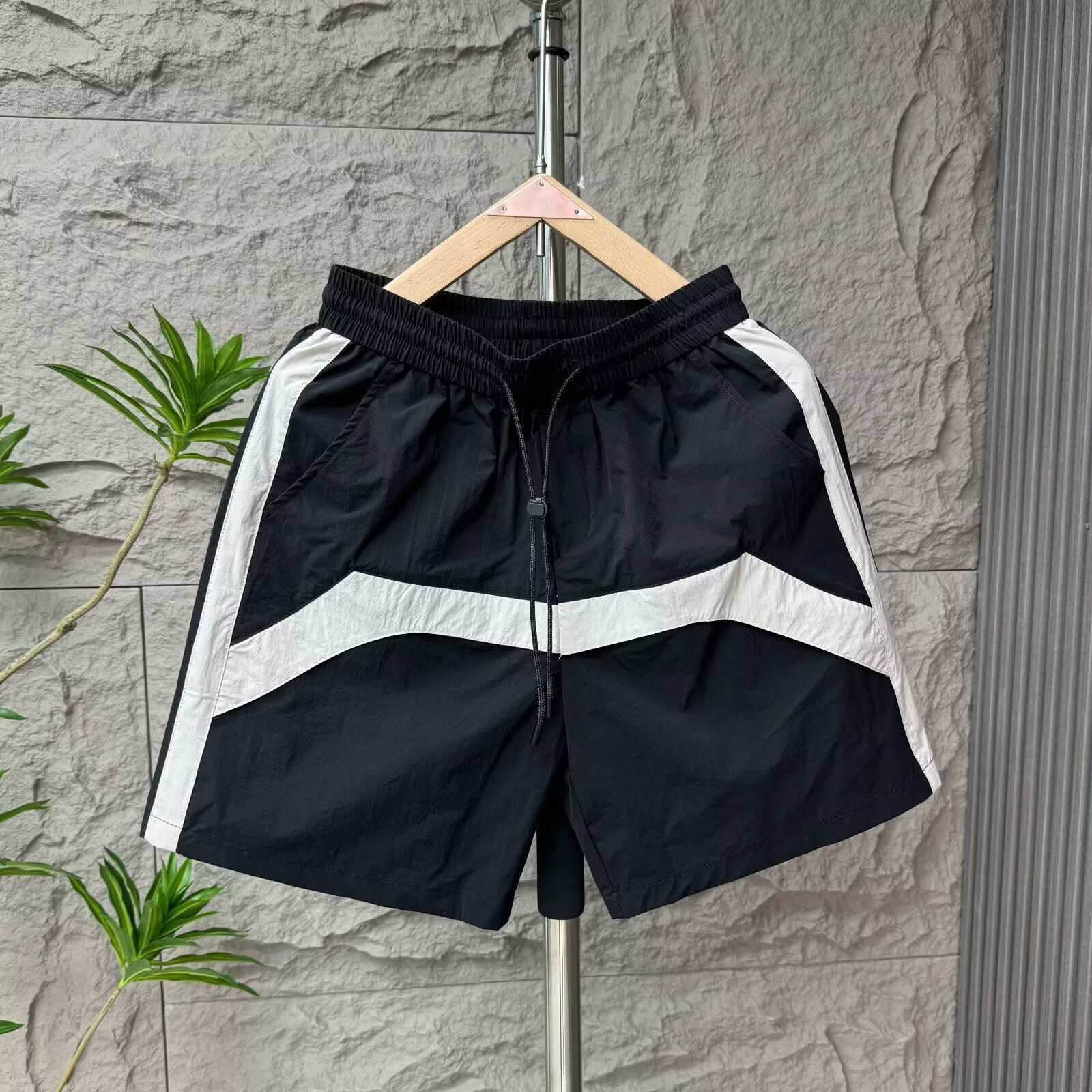 Men's Clothing Men's Summer Color Block Quick Drying Breathable Casual Shorts Versatile Trendy Five Point Mid Length Beach Sports Cool Pants_viptrois.com