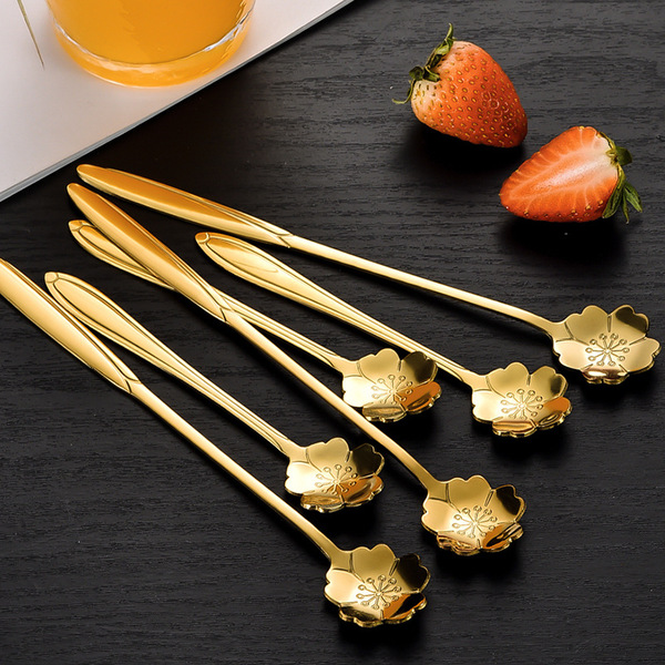 golden coffee glass mixing stick stainless steel