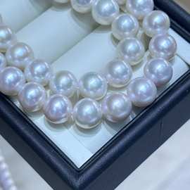 10-11mm淡水珍珠爱迪生项链皮光细腻正圆高品质项链批发颗粒珠串