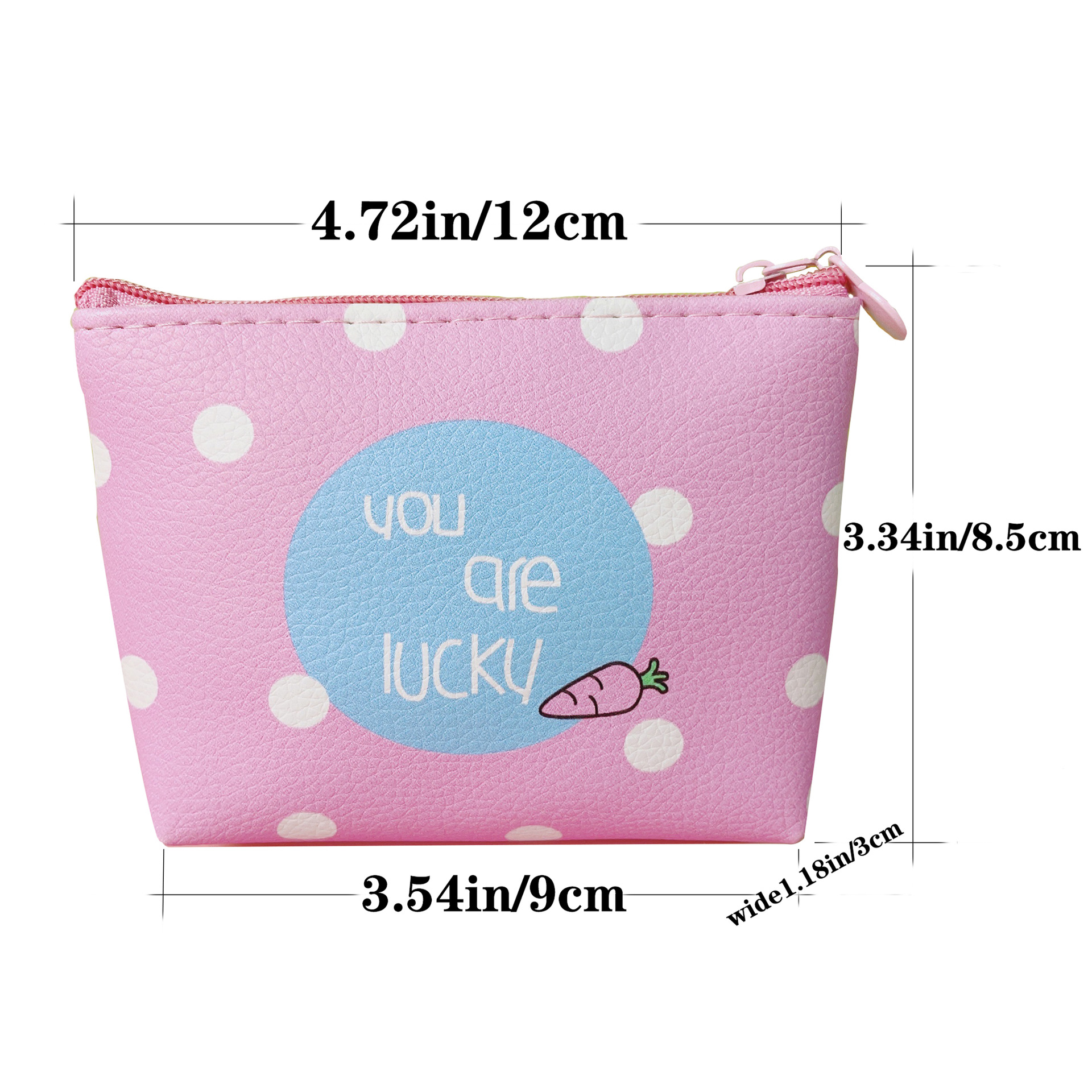 Estilo coreano fresco dibujos animados cremallera monedero corto cartera chica corazón lindo estudiante portátil caso clave