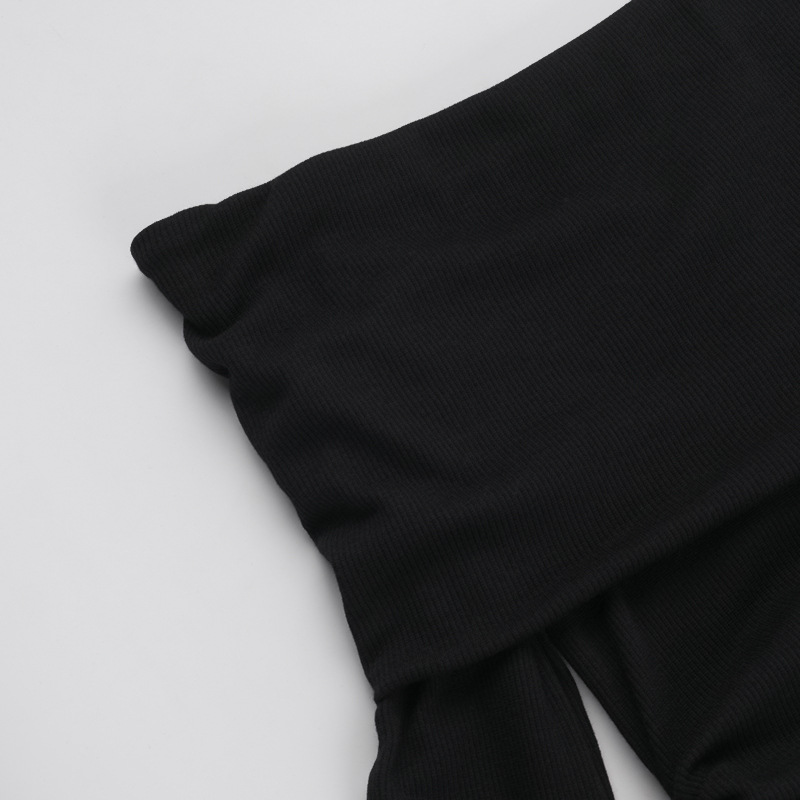 Autumn Socialite Elegant Sexy Slim off Shoulder Drawstring Bag Hip Dress Women