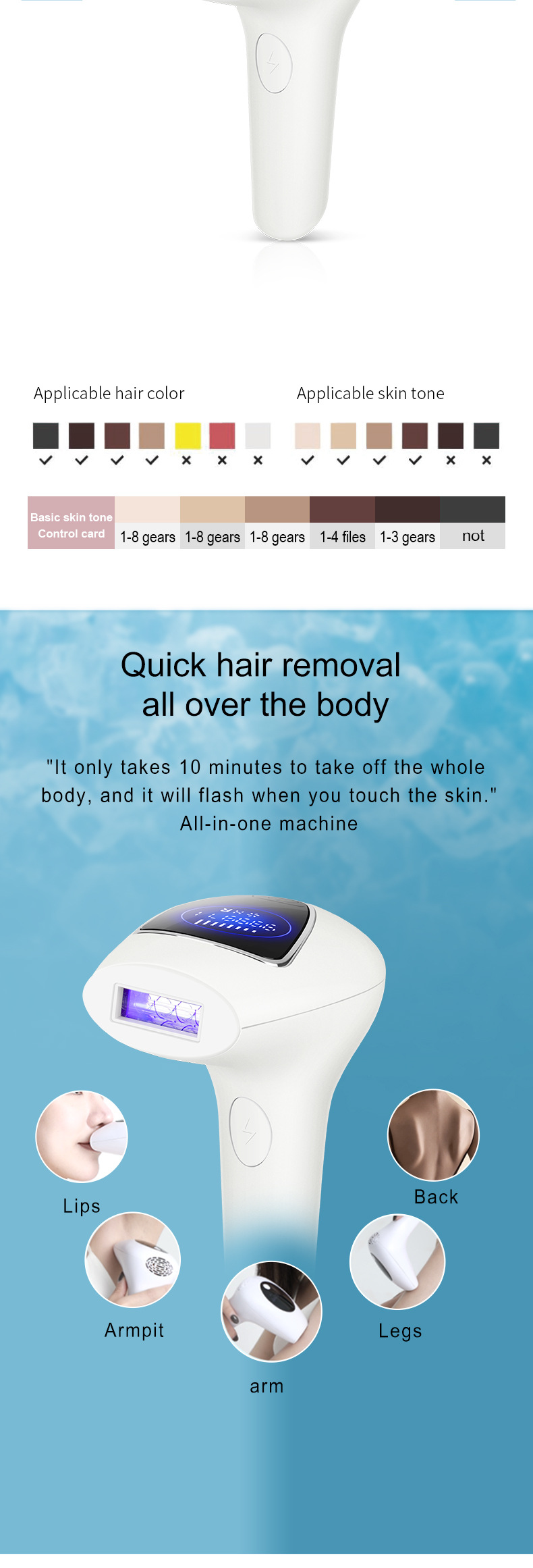 Permanent Hair Removal Device For Home Use With Flashes System_voghion.com