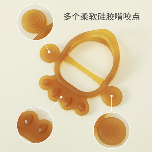 Baby baby bracelet teether nano silver silicone chewing rubber foot anti-eating hand guard hand strap type hand teether