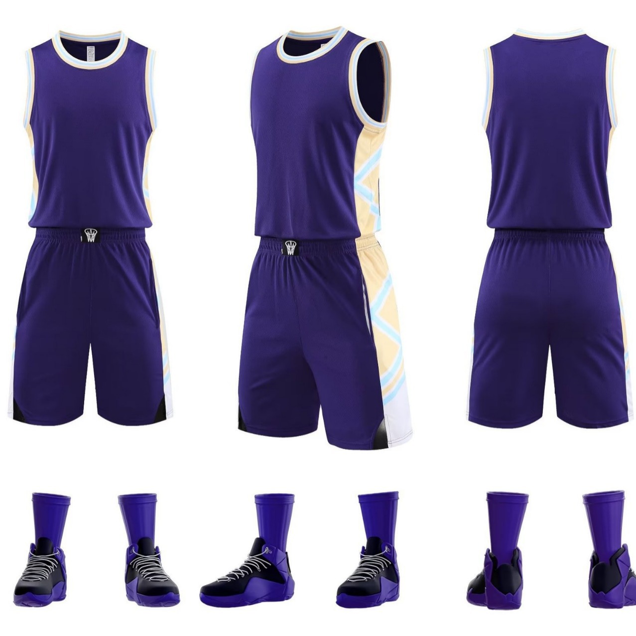 High quality new basketball uniform suit men's summer adult fixed Z font size campus competition training team uniform sports vest