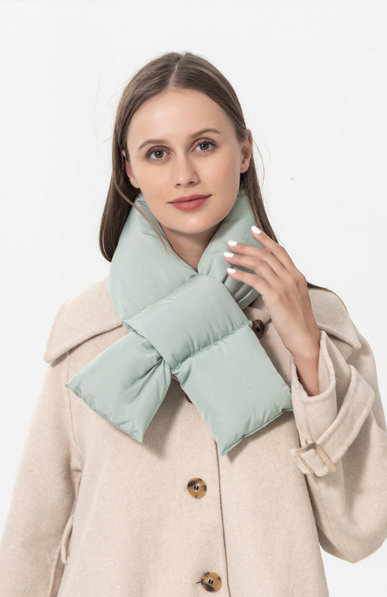 Feather Velvet Scarf For Women Solid Colour Simple Korean Style_voghion.com