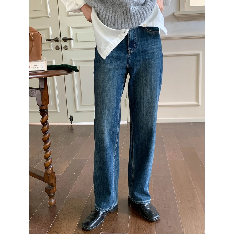 3th Morning Blogger Recommended Fashionable Narrow Wide Leg Straight Jeans Slim ZY2176 3th Morning Blogger Recommended Fashionable Narrow Wide Leg Straight Jeans Slim ZY2176