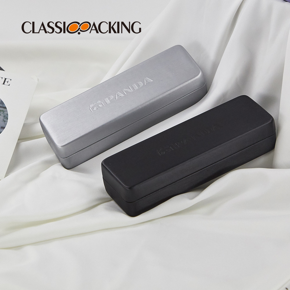 Simple High-end Iron Box Optical Myopia Glasses Box Metal Brushed Material Portable Anti-pressure And Anti-pressure Glasses Box