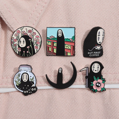 個性設計動漫周邊可愛Q版人物徽章創意月亮花朵小瓶子造型絲巾扣