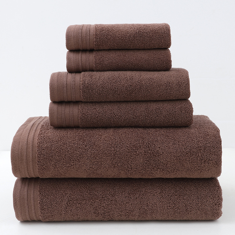 Cross-border pure cotton bath towel six-piece set Amazon specializes in pure cotton towel set Bathtowelset foreign trade towel set