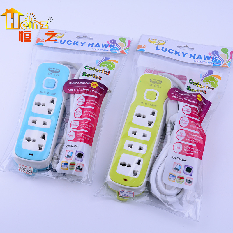 Nuevo tipo de enchufe en lenguaje extranjero multicolor interruptor general práctico casero de alta potencia conector de conector
