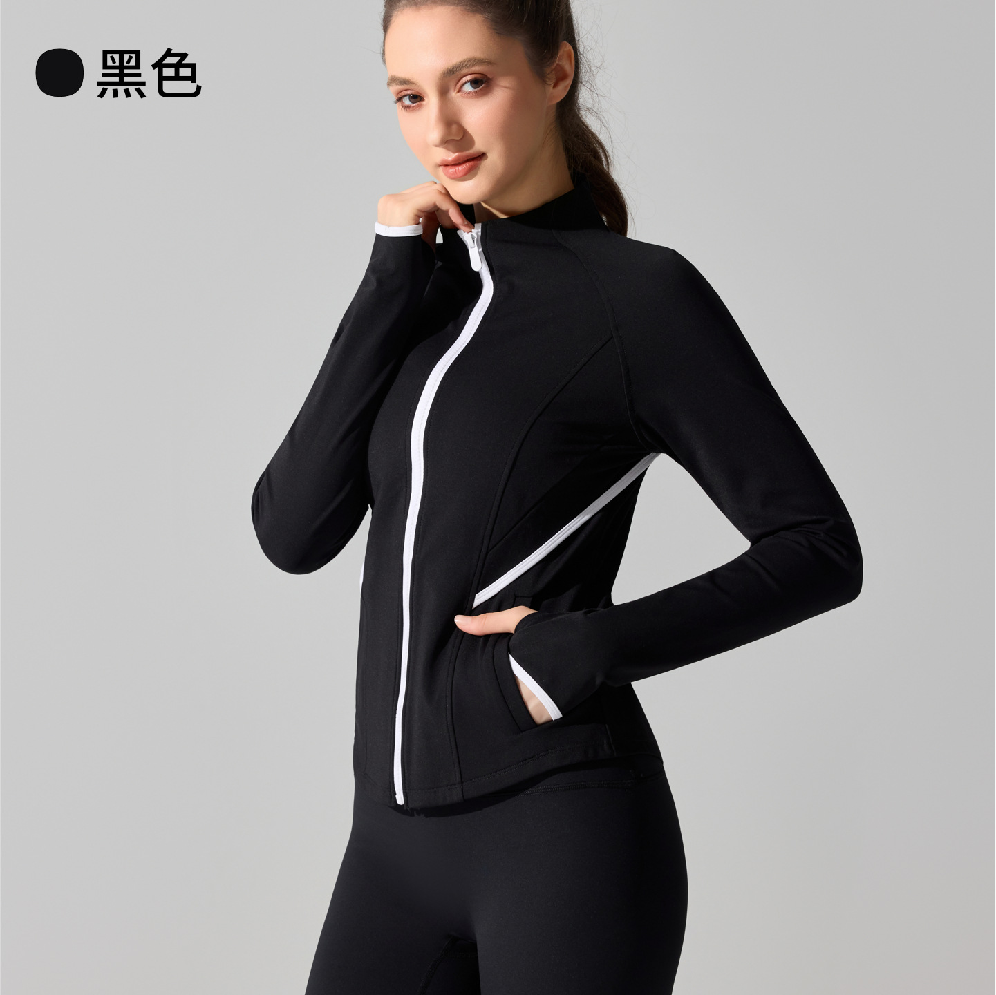 abrigo abrigo de yoga de veludo otoño invierno al aire libre correr ropa deportiva cardigan con cremallera de cuello largo mangas largas mujeres