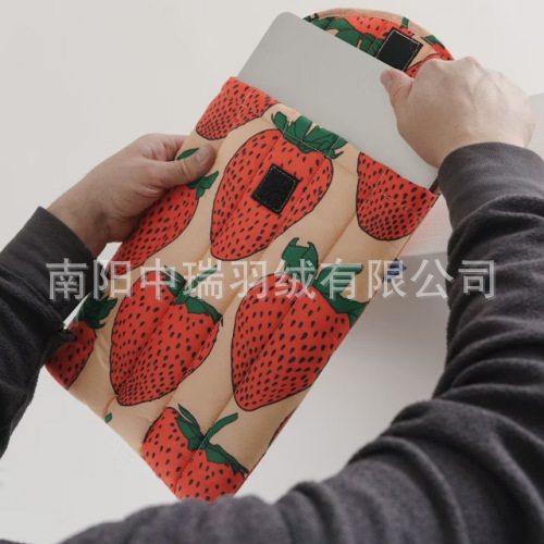 Factory Hot Selling Cross-Border down Bag Tablet Protective Cover Warm Duck down Filled Tablet Notebook Protective Cover