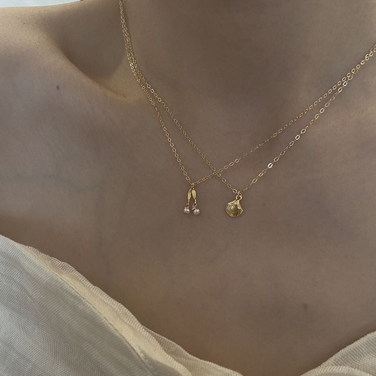 Colar de pérolas magnético de luxo para mulher choker elegante_voghion.com