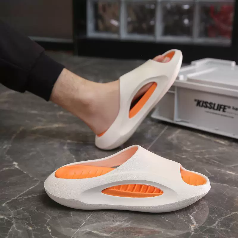 Двухслойные тапочки на платформе 2023, новые модные шлепанцы на плоской подошве для пар, повседневные Нескользящие женские тапочки больших размеров
