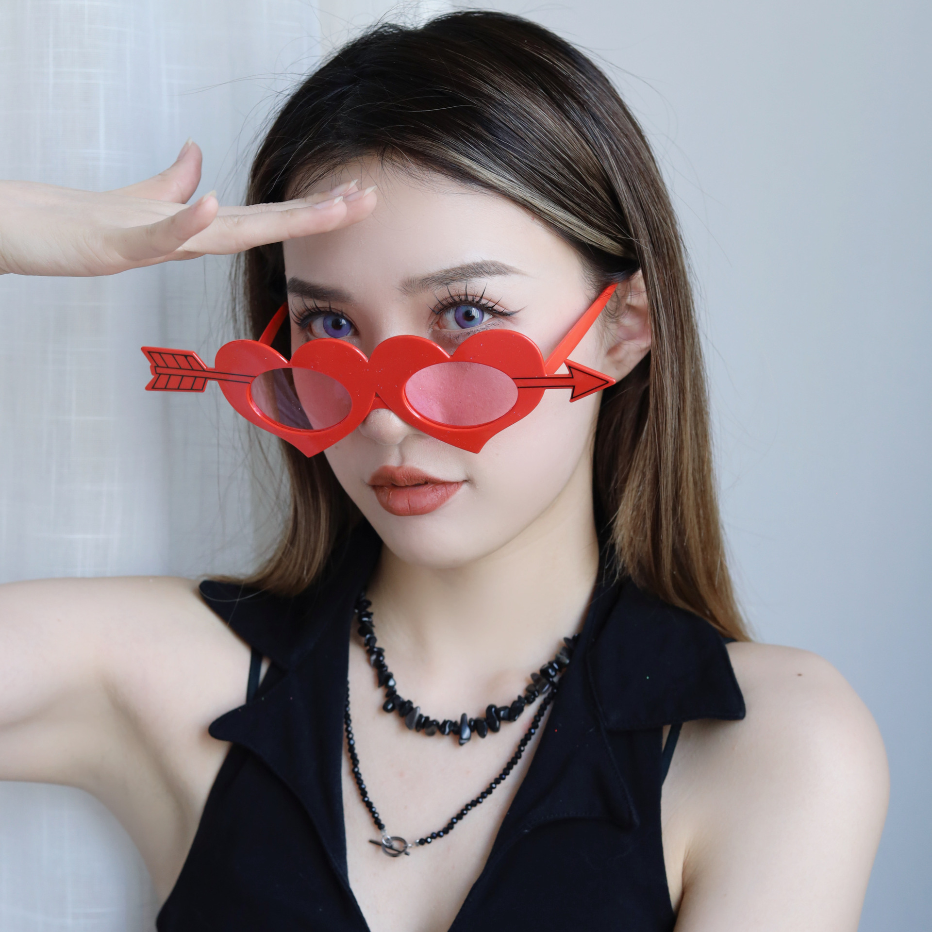 Gafas Decorativas de Corazón para San Valentín de Plástico ABS para Fiestas y Celebraciones