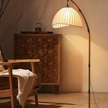 侘寂风落地灯复古禅意民宿客厅书房茶卧室日式创意床头立式阅读灯
