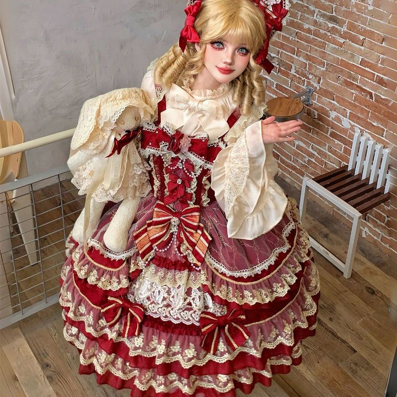 Lolita洋装doll感jsk吊带连衣裙夏季|undefined