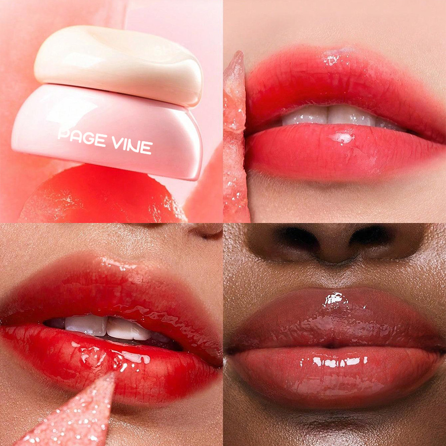 PÁGINA transfronteriza con cepillo de labios espejo esmalte de labios Amazon TK maquillaje de belleza caliente máscara de labios hidratante de larga duración impermeable