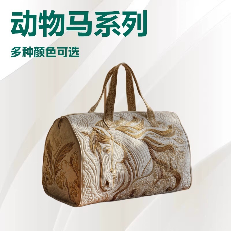 2026 New Animal Horse Series Short-Distance Handbag 3D Digital Printing Travel Bag Sports Fitness Bag Gym Bag