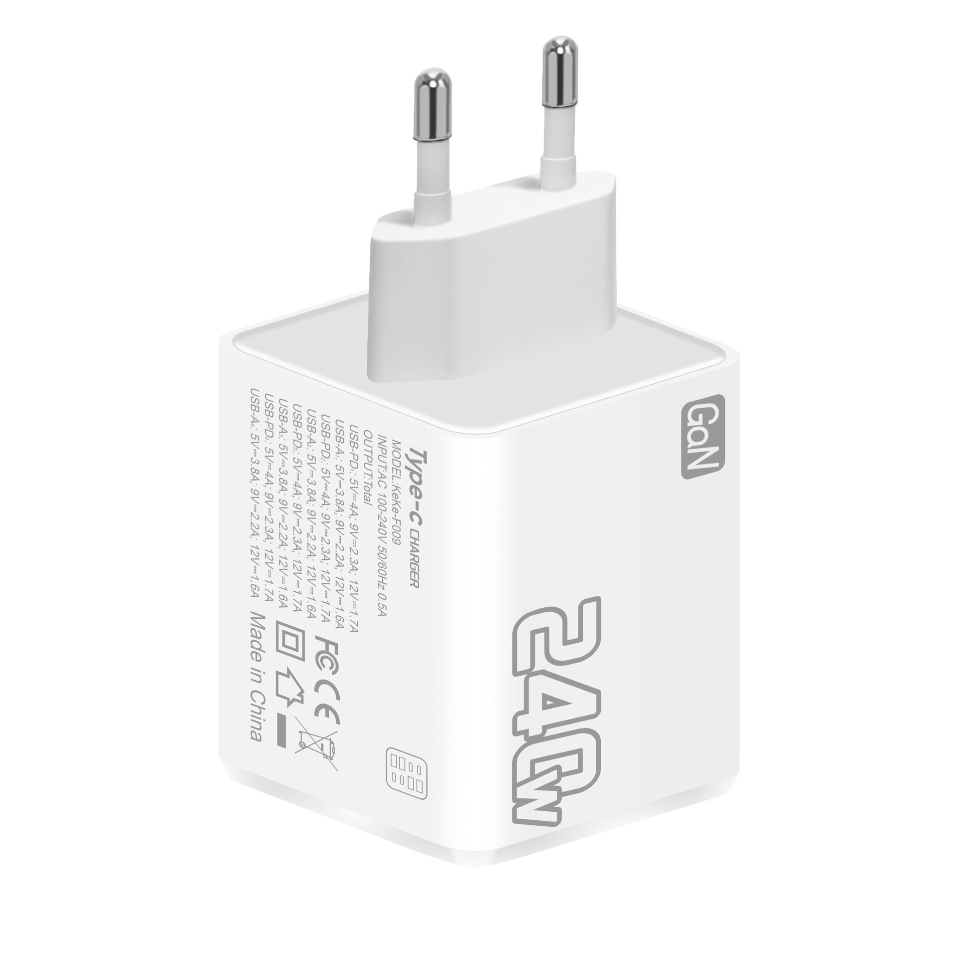 240W High-Quality Multi-Port PD Fast Charger, 4 USB-A & 4 Type-C Wall Adapter, US EU UK Universal Plug Charging Block For Smartphones_voghion.com