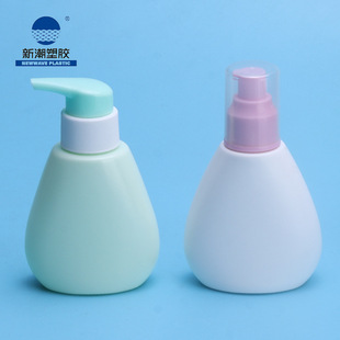 Trendy Plastic Skin Care Packaging Materials, Infant and Child Rounded Triangular Baby Lotion Bottle Combinations, Source Manufacturers Can Be Customized