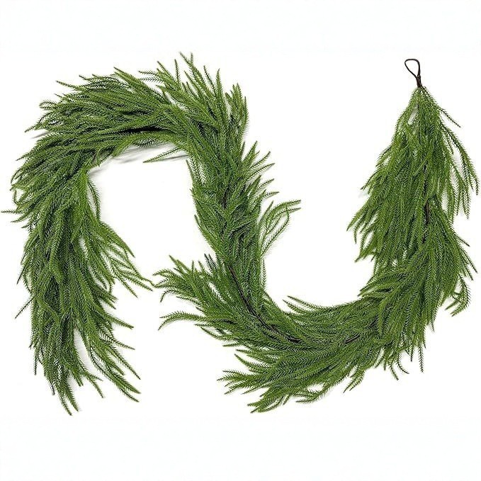 クロスボーダーシミュレーションソフトプラスチック松葉籐クリスマス装飾花輪緑植物エリック松葉籐装飾|undefined