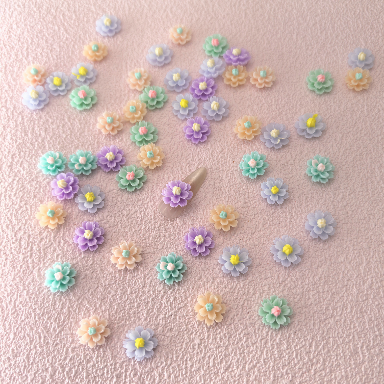 迷你多层花 雏菊diy奶油胶自制手机壳发夹耳饰头饰树脂配件批