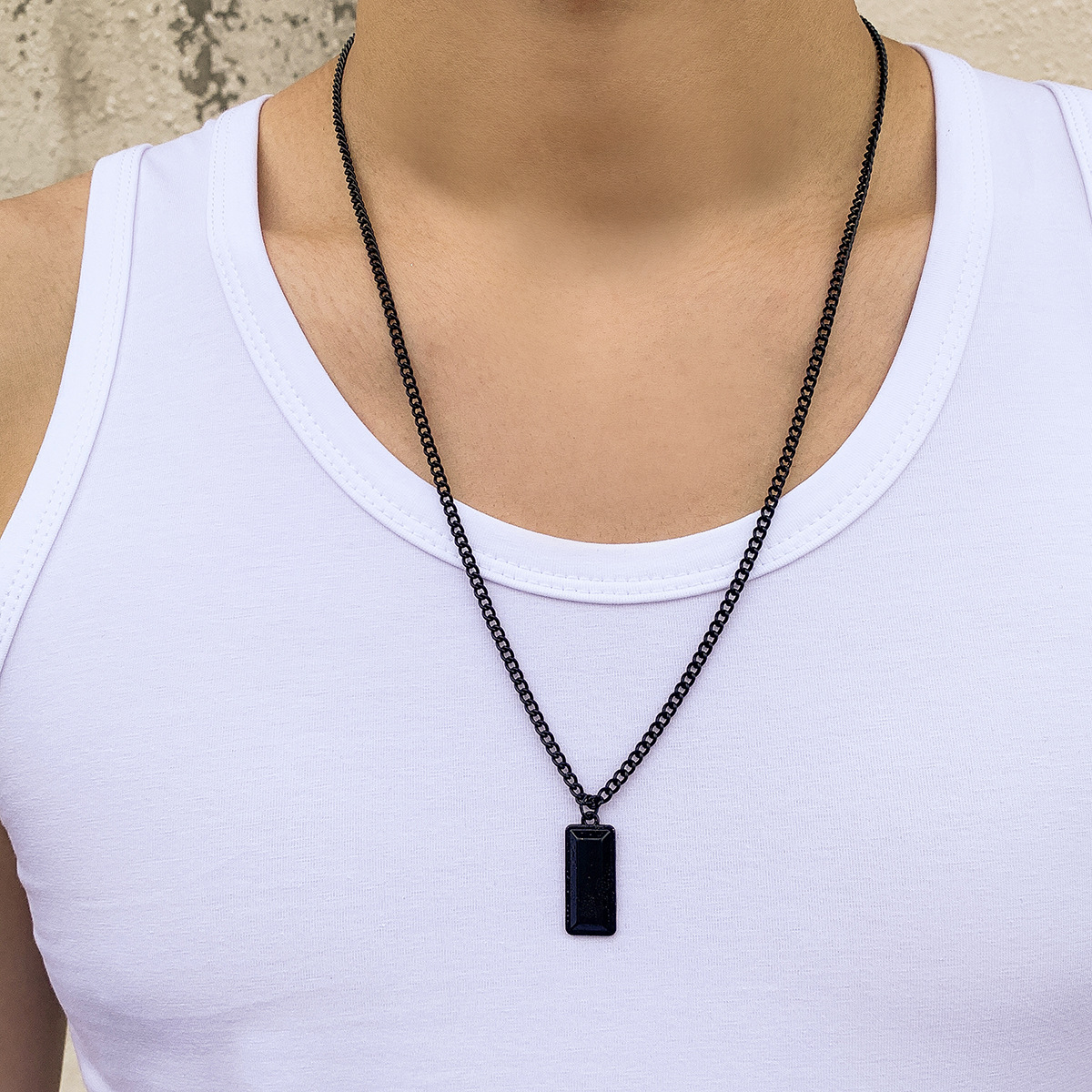 1 Piece Simple Style Rectangle Alloy Plating Menu0027S Sweater Chain