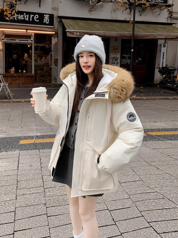 2025年毛领工装棉服女冬季加厚宽松保暖派克服短款韩版外套男|undefined