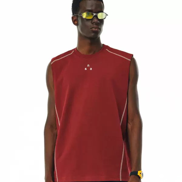 American-Style Ice-Feel Antibacterial Anti-Mite Yoga Running Sports Printed Vest National Trend Sleeveless Tank Top Basketball