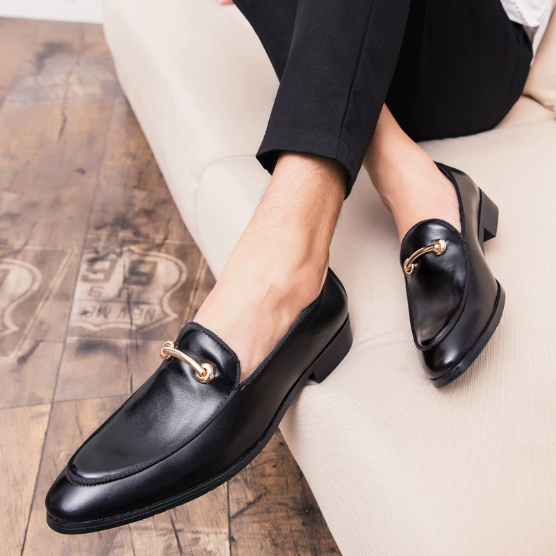 Мужская обувь больших размеров Британская Маленькая кожаная обувь Кожаная обувь с ярким лицом и острым носком Мужской магазин Ночной индивидуальный модная обувь Кожаная обувь для парикмахера Трансграничная мужская обувь