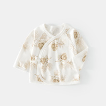 新生婴儿夏款半背无骨冰氧棉薄款和尚服初生睡衣满月宝宝上衣空调