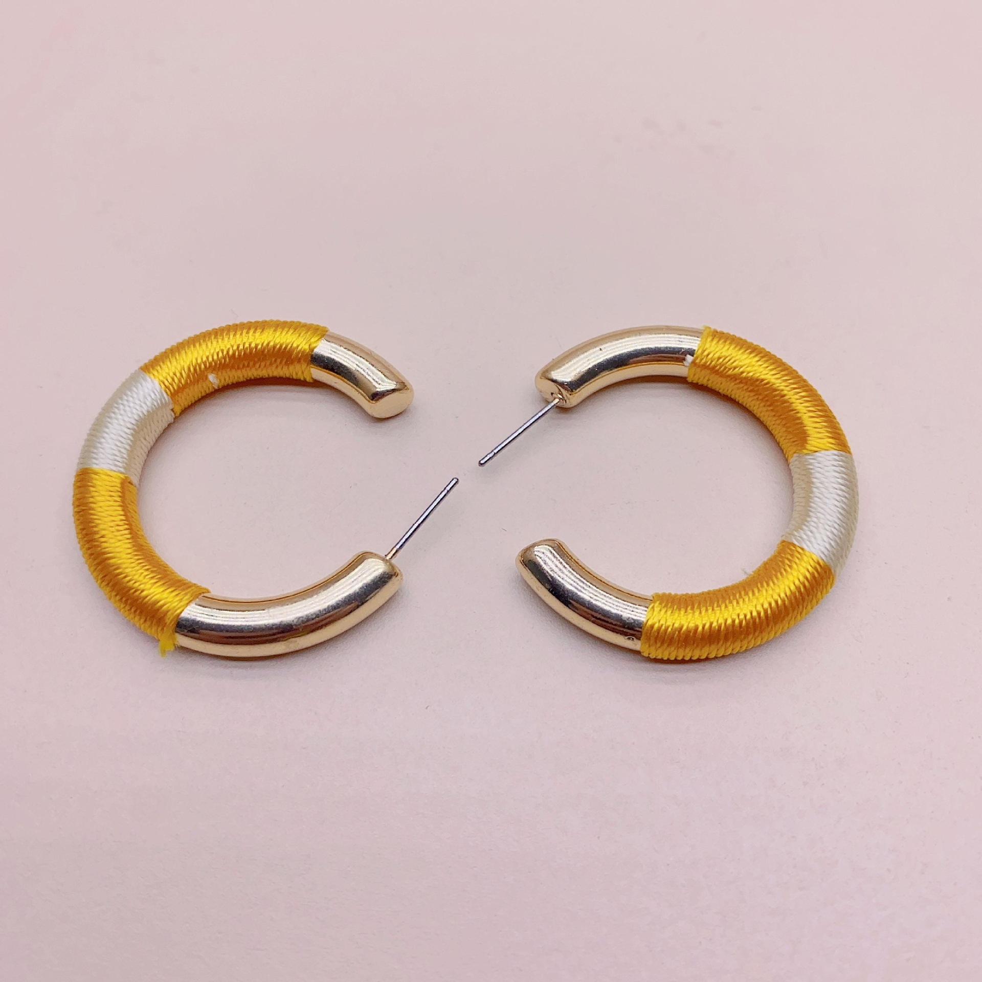 1 Pair Simple Style Geometric Handmade Alloy Ear Studs display picture 5