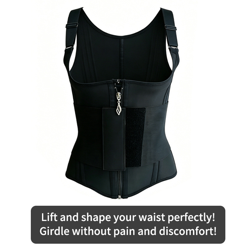 Cross-Border High-Elastic Mesh Shapewear Top for Women, European and American Plus-Size Zip-Up Shapewear Vest, Body Shaping, Tummy Control, Slimming Waist Belt Cross-Border High-Elastic Mesh Shapewear Top for Women, European and American Plus-Size Zip-Up Shapewear Vest, Body Shaping, Tummy Control, Slimming Waist Belt