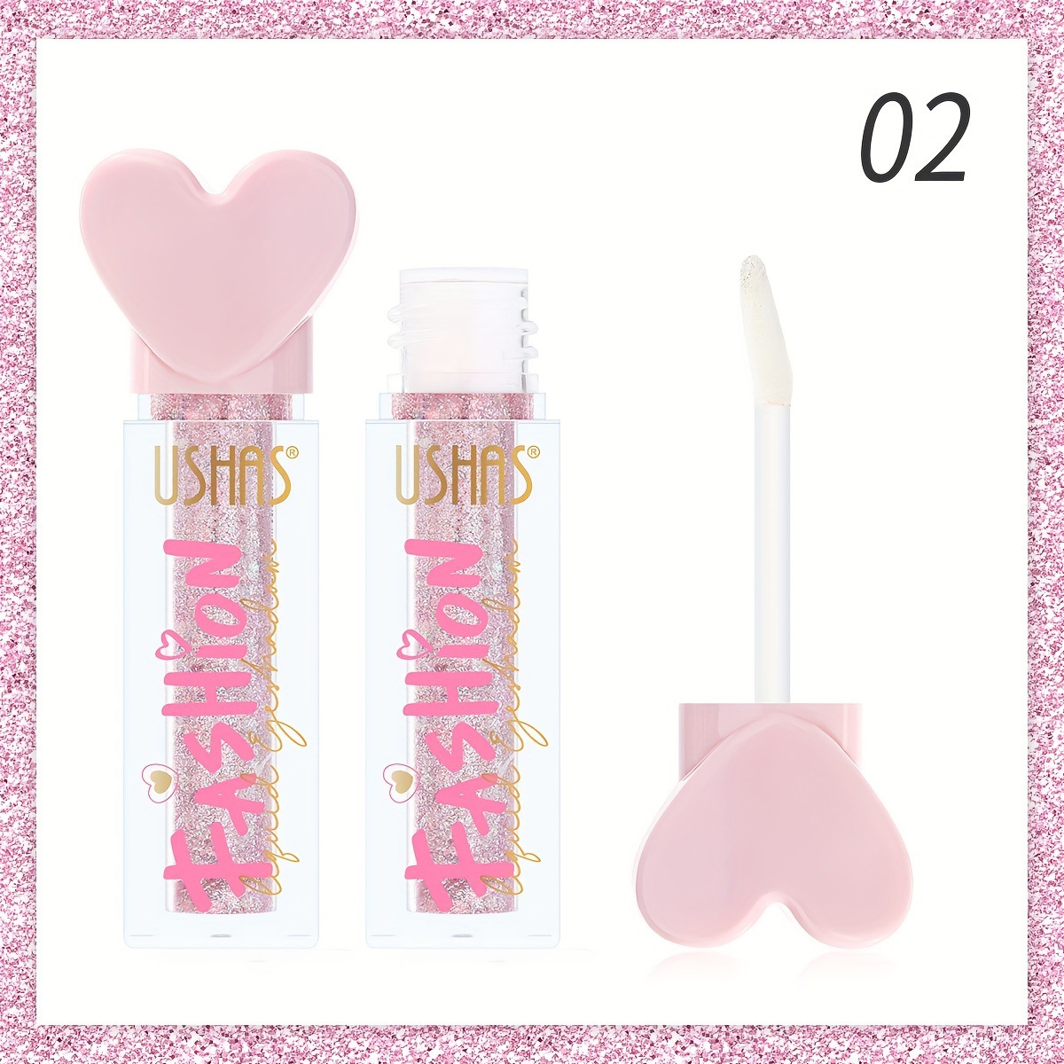 USHAS Sombra de ojos líquida de punto transfronterizo europeo y americano, película fina y brillante, sombra de ojos líquida impermeable de larga duración de alto brillo LG2533