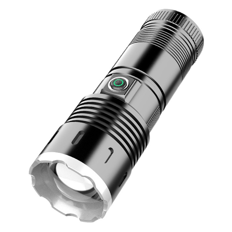 Fábrica generación blanco linterna láser al aire libre de largo alcance fuerte luz iluminación linterna de largo alcance zoom linterna de aleación de aluminio