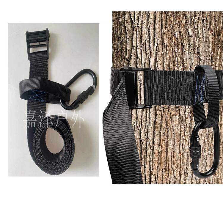 Black Strap Hook Hunting Fall Prevention Equipment Metal Hook Woods Accessories Holder
