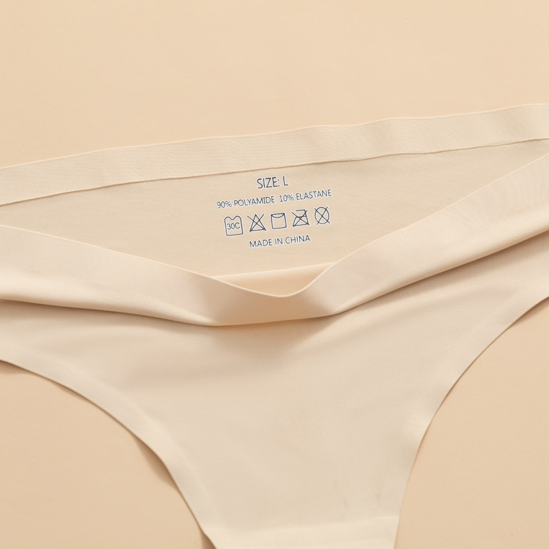 Comercio exterior transfronterizo de color sólido leopardo hielo sin marcas pantalones íntimas femeninas delgadas y transpirables pantalones íntimas de damas al por mayor