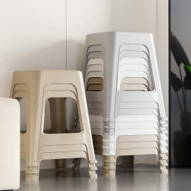 塑料凳子家用加厚经济型朔料方板凳客厅餐桌登子椅子简易熟胶高凳