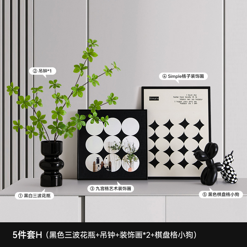 Entrar en el hogar decoración de puerta de entrada moderna alta sensación de sala de estar hogar escritorio TV comedor armario zapatos nicho decoración suave