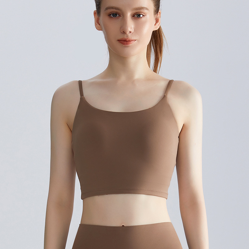 Wiman Leika chaleco deportivo con cinturón, ropa interior femenina, taza con cojín de pecho, antichoque, cinturón de hombro, ropa interior de yoga