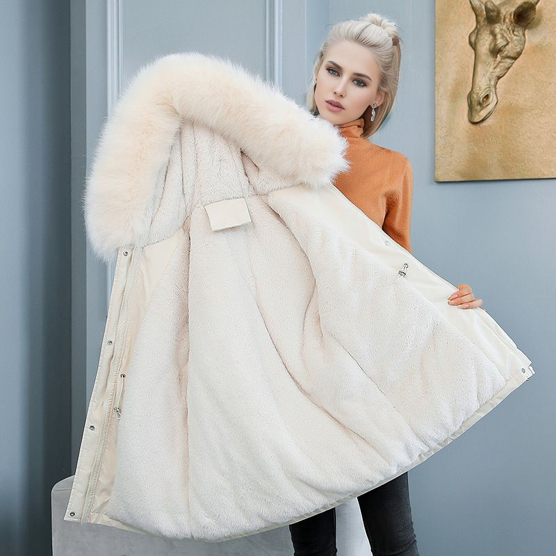 Women's Winter Coat Warm Thickened Cotton Jacket Medium Long Style_voghion.com