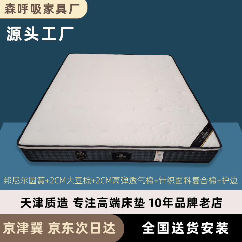 Hotel-Style Spring Mattress Topper for Home Use, Soybean Fiber Hard Pad, 2.05m cm Thick Traditional Spring Mattress