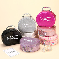 ins風亮晶晶手提化妝包帶鏡子化妝品化妝箱禮品盒女護膚品收納包