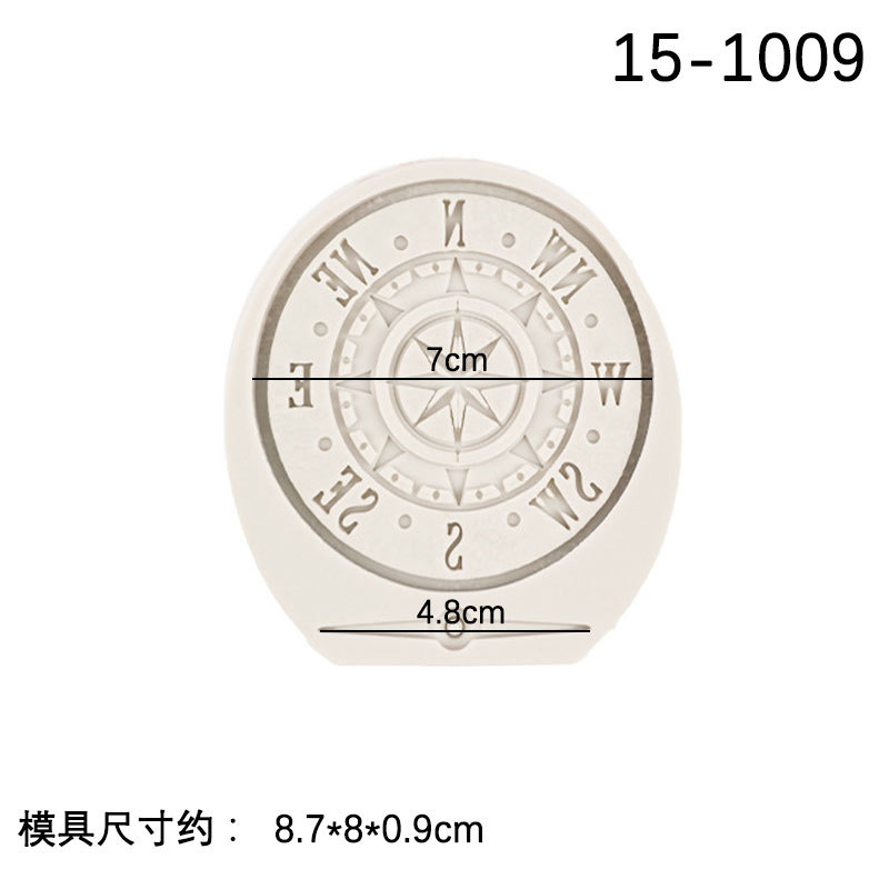 Engranaje mecánico brújula hornear molde de silicona fondant cake decoración DIY hecho a mano chocolate epoxi