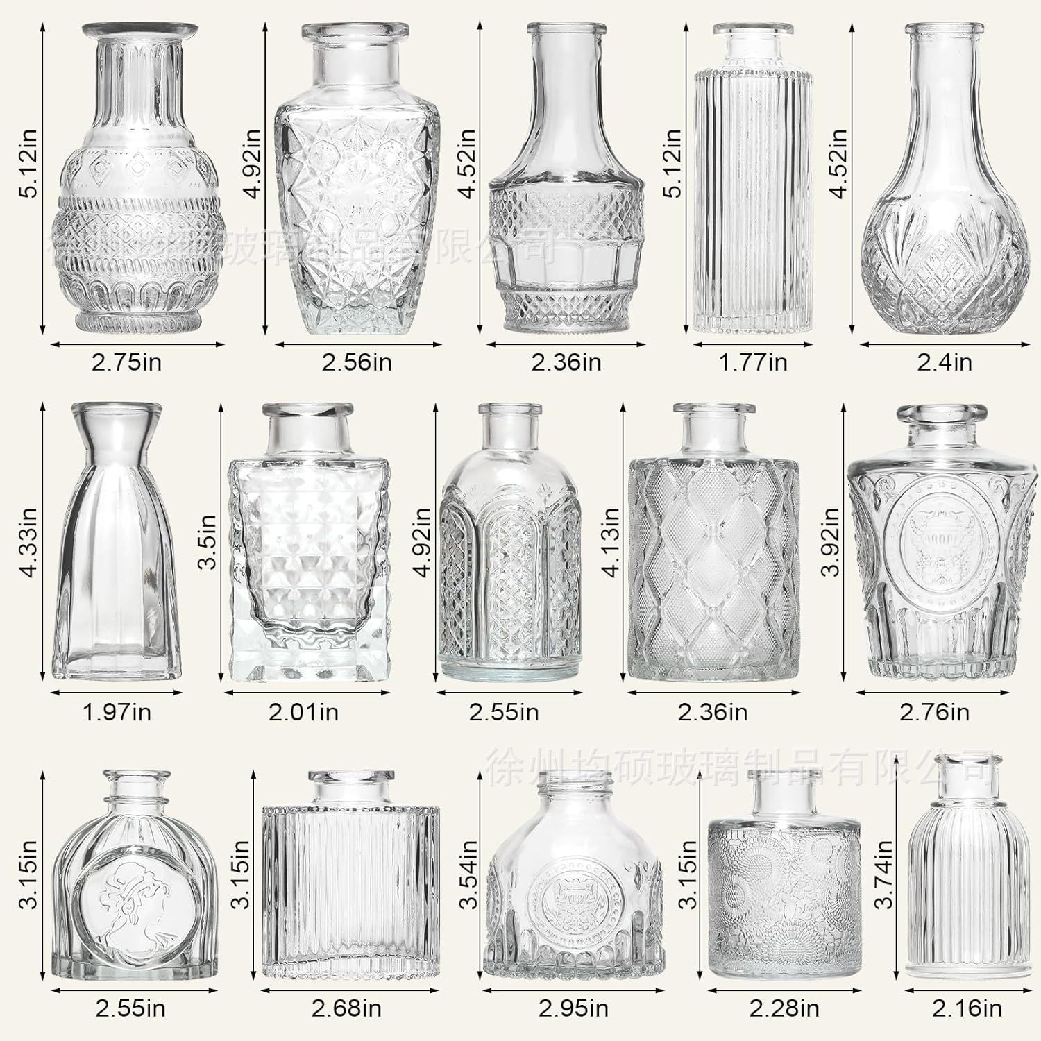 [지중해 꽃병] 22종 세트(투명)