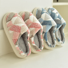 2023秋冬季新款棉拖鞋女室内厚底防滑情侣家居家用保暖毛毛月子鞋