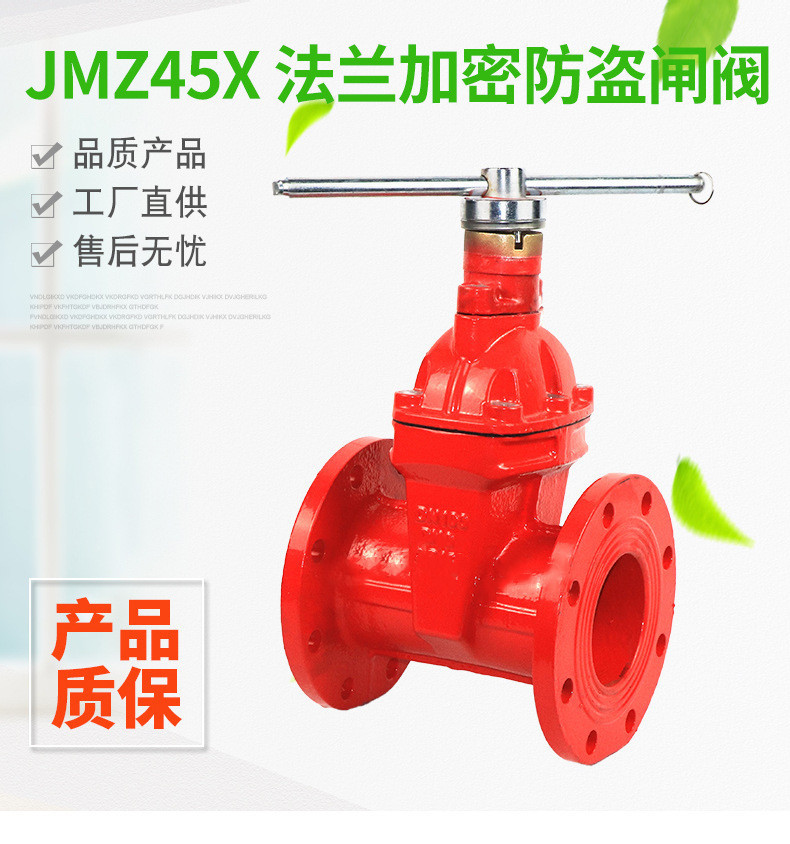 JMZ45X-16Q法兰防盗加密软密封闸阀 磁性阀门DN50 DN60锁闭阀