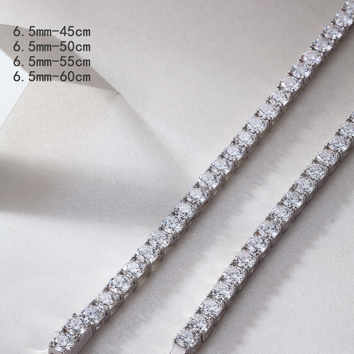 S925 실버(풀 모이사나이트) 테니스 목걸이 6.5mm