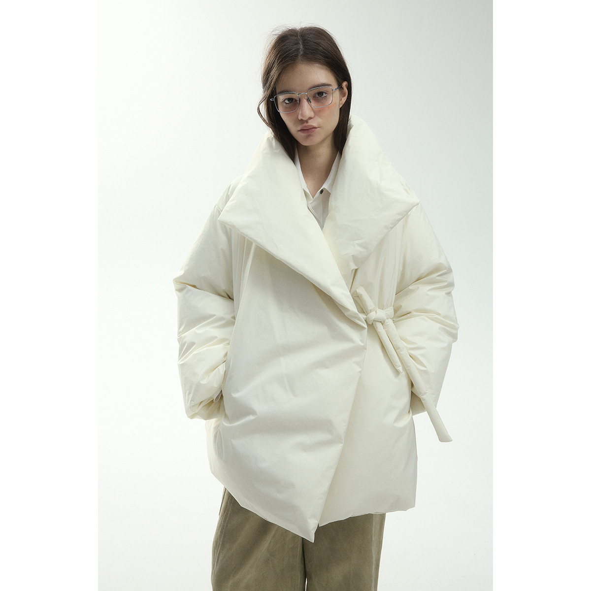 [Shixing] New Product 90 White Duck down Skin-Friendly Warm Strappy Bathrobe Style Rds Certified down Jacket for Women V7065